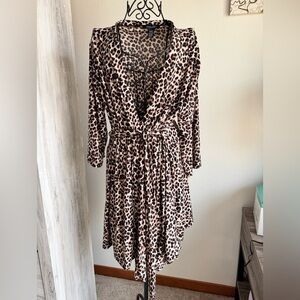 Rene Rofe Leopard Print robe